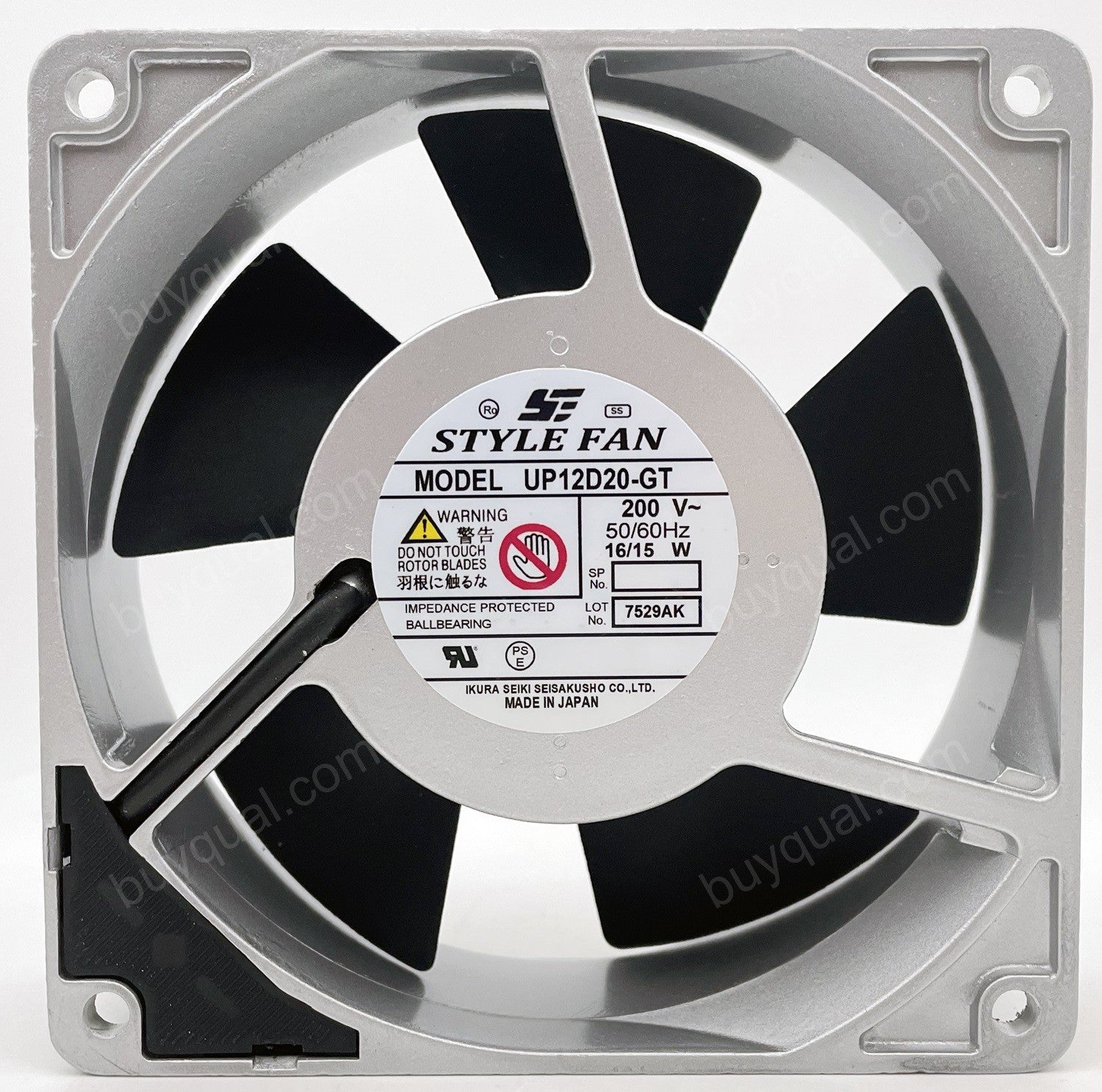 STYLE UP12D20-GT 200V 16/15W Cooling Fan STYLE UP12D20-GT 200V 16/15W Cooling Fan